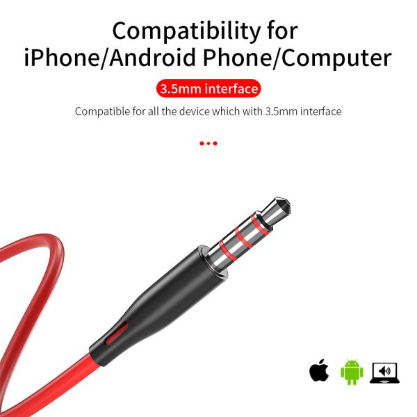 Écouteurs mobiles sans fil étanches à 3,5 mm pour téléphone portable