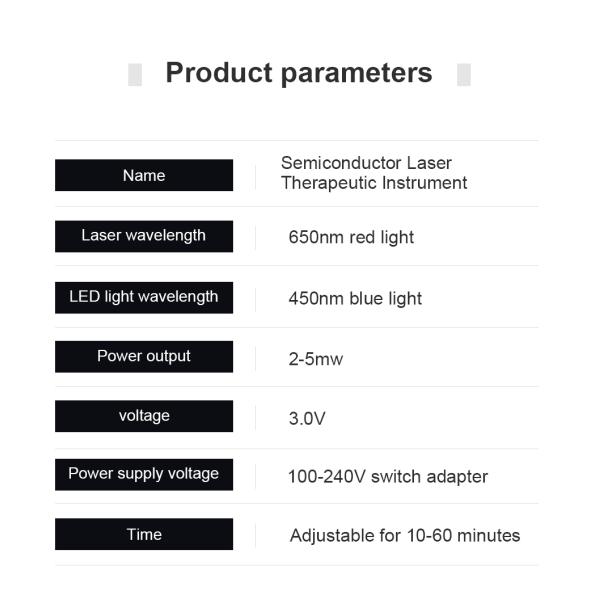 1600mAh Battery LED Light Therapy Machine Less 5 Mw Laser Output Power