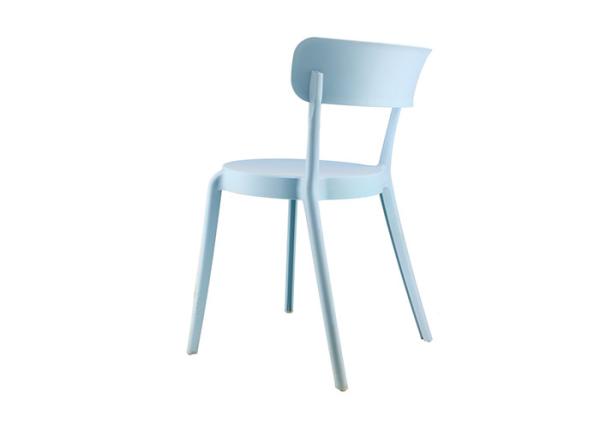 50cm White Plastic Dining Chairs PP Polypropylene Scratch Resistant