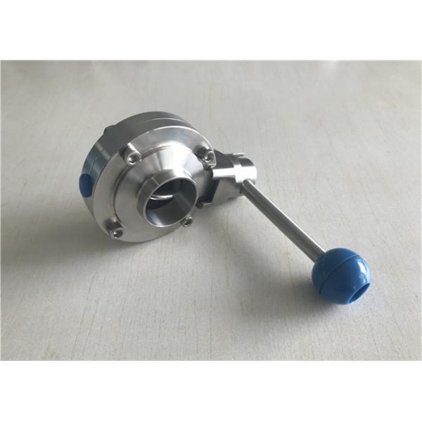 Chemistry Industry Stainless Butterfly Valve / Welded Butterfly Valve ISO DIN Standard