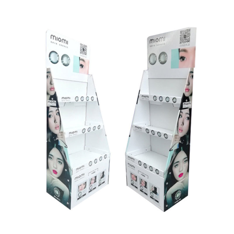 Retail Shops Eco-friendly Custom Corrugated Cardboard Display Rack with Logo Packaging