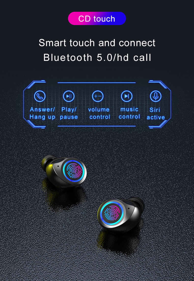 Автоматическое спаривая TW80 IPX5 Sweatproof беспроводное Bluetooth Earbuds