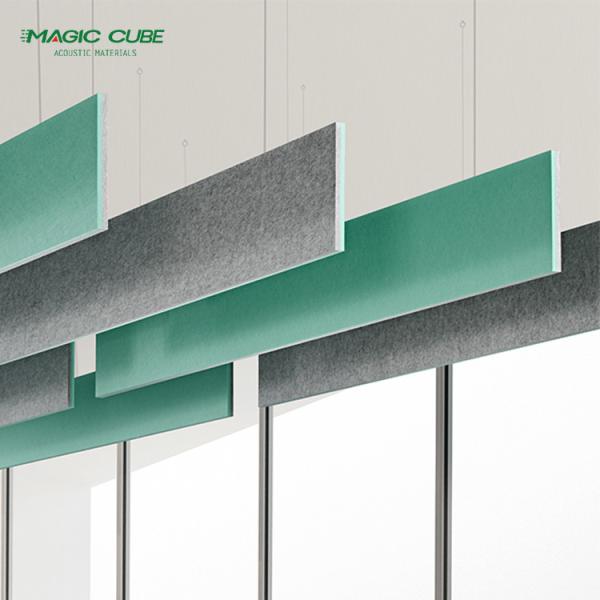Polyester Fiber PET Hanging Acoustic Baffles Modern Design Artistic Ceilings