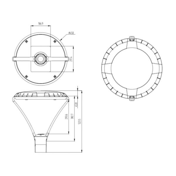 Lámparas de jardín exterior de aluminio LED de paisaje con rango de temperatura de 20-50C