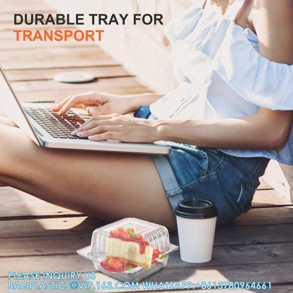 Clear Plastic Take Out Containers,Disposable Clamshell Dessert Container With Lid, For Salads, Pasta, Sandwiches