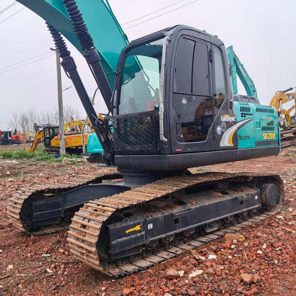 Original Brand Kobelco SK200 Used Excavators 20 Ton Medium Construction Machinery with Good Condition