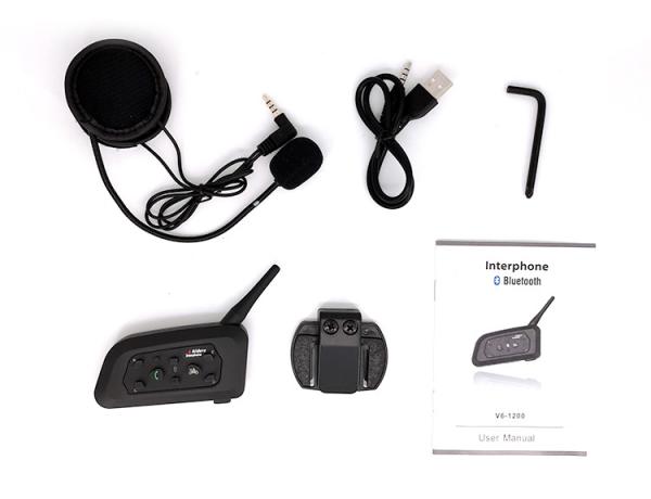 Long Range 1200m Bluetooth V3.0 GPS Pairing Motorcycle Helmet Intercom