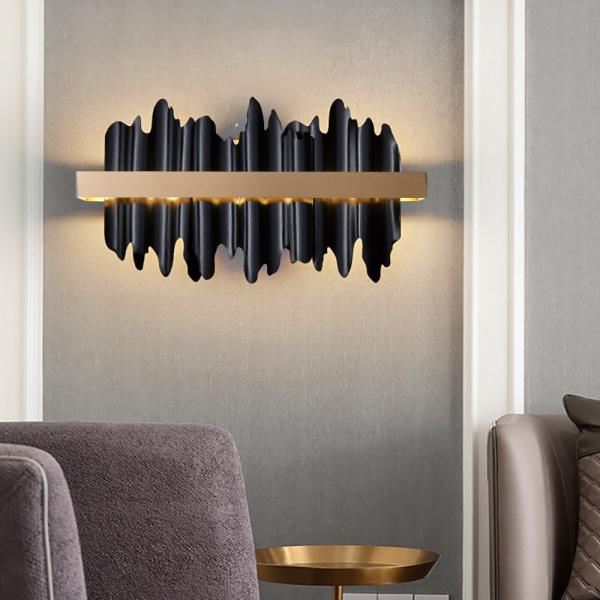Modern led wall sconce light gold/black bedroom living room luxury wall light（WH-OR-67)
