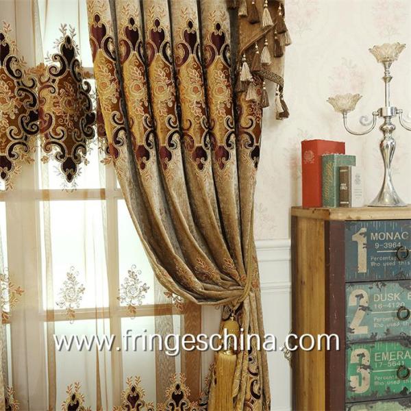 European Style Home Textile Blackout Jacquard Embroidery Window Curtain