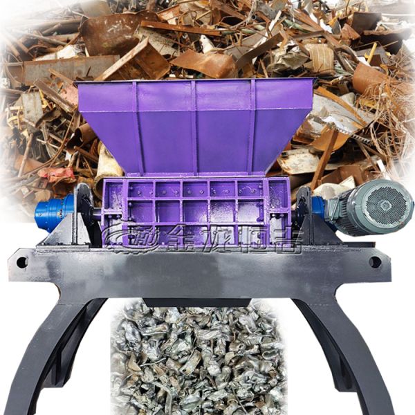 Double Shaft Shredder with Six-fold Seal Helix Tool Arrangement and Hexagonal Cutter Design for Efficient Metal Shredding