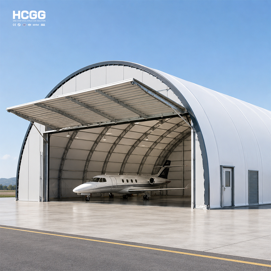 Custom Prefabricated Steel Aircraft Hangar Clear‑Span Aviation Storage And Maintenance Building