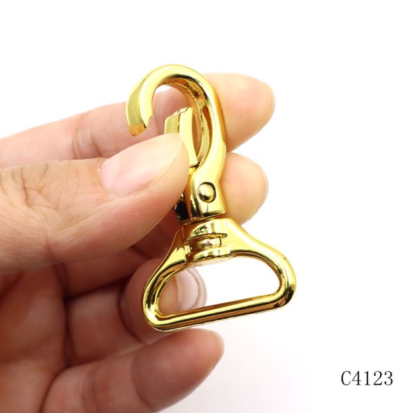 Bright Gold Durable Bag Accessory Hooks Swivel Metal Hook Snap Hook For Bag