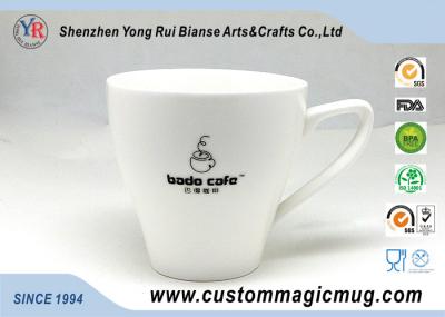 11oz 320ml Porcelain Milk Beverage V Shaped Mug , Color Changing Photo Mug