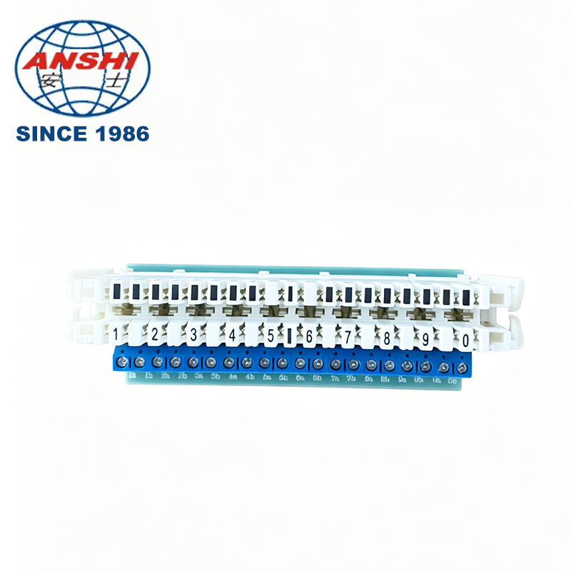 10 Pair 20 Pole LSA-PLUS Module PCB Terminal Telephone Connector XL-011L ABS Back Profile Mount Plugboard Telecom Parts