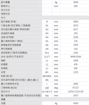 Chariot élévateur d'occasion HELI 3,5 tonnes 3 étages avec déplacement latéral, moteur essence/diesel 3,5 tonnes 5 tonnes CPCD30