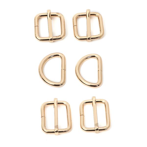 Golden Multipurpose Handbag Rings Hardware D Ring Fadeless Stainless Steel ODM