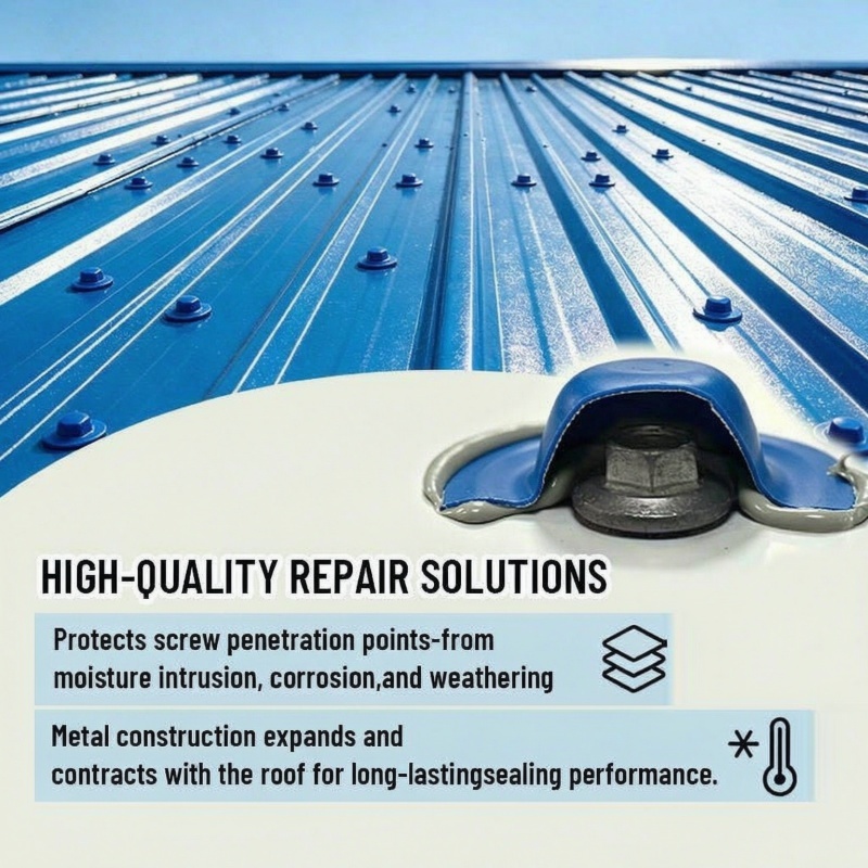 Galvalume Waterproof Roofing Screw Caps For Metal Roofing Prevent Leaks UV Resistant