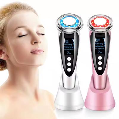 LED Microcurrent Face Lift Machine Hot Cold Red Light Photon Beauty Device Wrinkle Remover