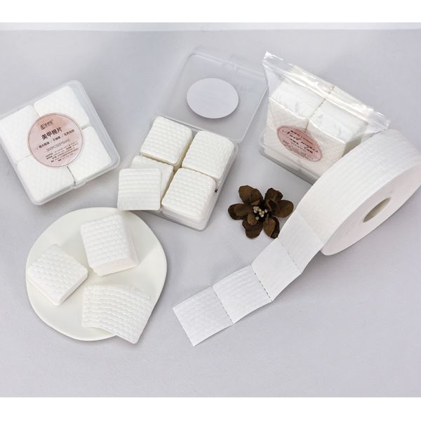 Mayorista OEM 400 piezas de almohadillas para uñas sin pelusa, suaves, no tejidas, toallitas de algodón desechables para limpiar el polvo de uñas de gel