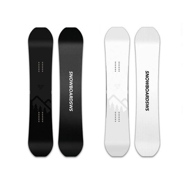 Snowboarding Sandwich Construction Freestyle Wood Core Skis Equipment Kit Adults Men Women Fiberglass ABS Poplar White
