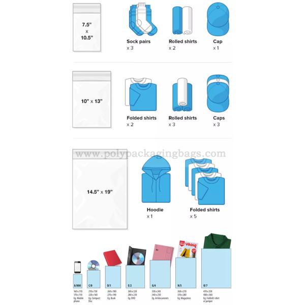 Waterproof HDPE Self Adhesive Plastic Bags For Air Express