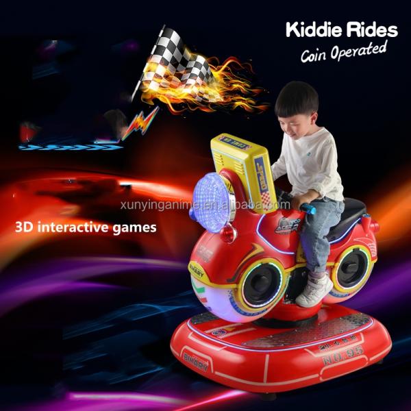 1 jogador 3D vídeo motocicleta Kiddie Ride Parque de diversões Moeda Operação Arcade Riding Toy Machine 85 * 51 * 96cm