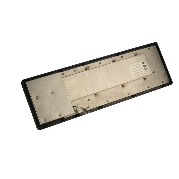 IP65 Brushed Steel Liquid Proof Ruggedized Keyboard 106 Keys With Touchpad