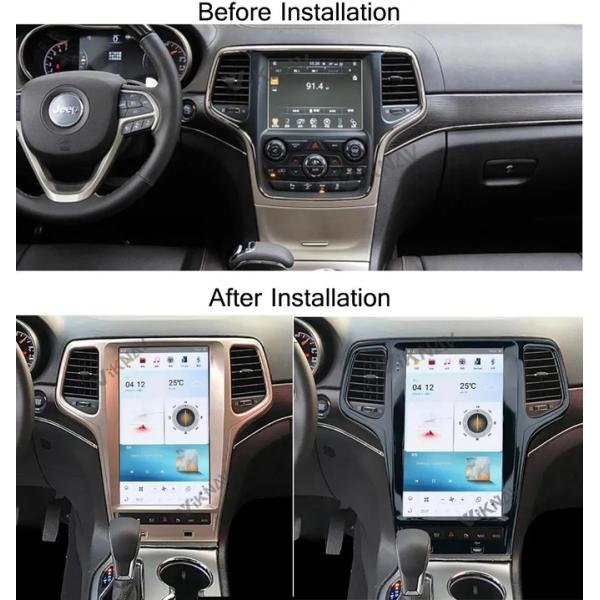 13.6 дюймовый сенсорный стерео для Jeep Grand Cherokee 128G навигация GPS мультимедийный проигрыватель беспроводной Carplay 4G