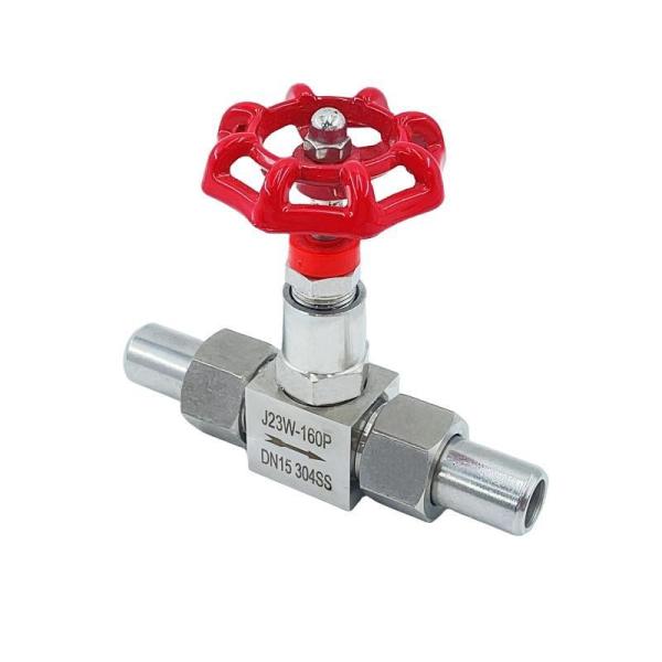 304 316 J23W válvula de agulha soldada de aço inoxidável para água, gás e óleo Manual padrão
