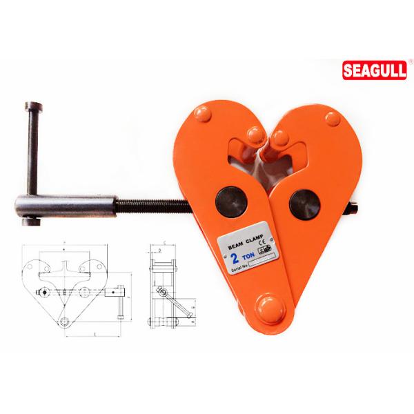 Подъем луча стали и струбцины ДЖТ поднимаясь зажимает ручной тип, емкость цвет 5 тонн красный