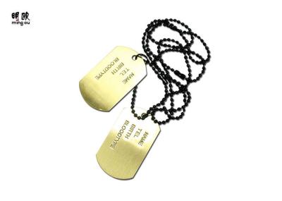 Bronze Color Copper Pet Tags , Customized Engraved Dog Tags For Couples