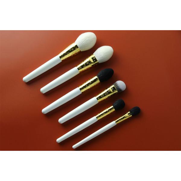 12 Pieces Luxurious Gold Natural Hair Makeup Brushes With Private Label