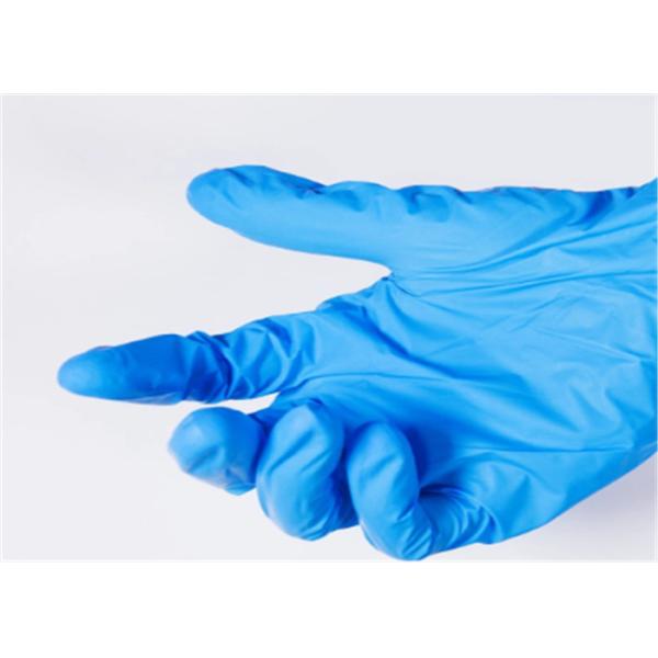 Highly Flexural Characteristic Disposable Nitrile Gloves Powder Free Latex Free 100 Pcs / Box