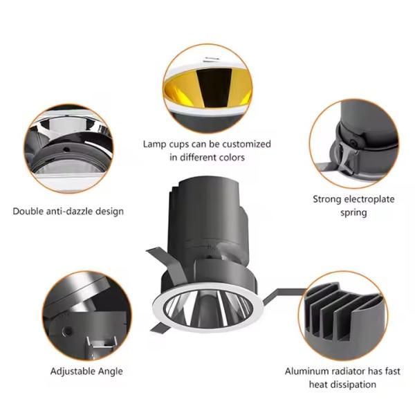 LED Cabinet Spot Light 15W Frame Round LED Ceiling Lamp AC Neon Spot Light
