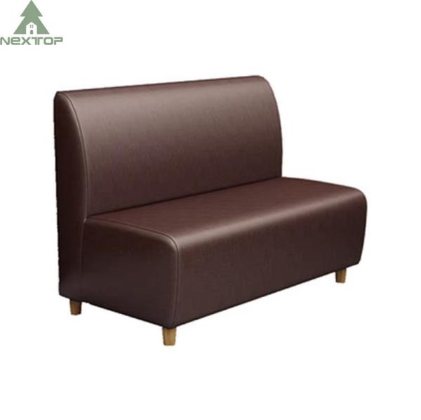 Hotel de couro da barra do café da cafetaria de Sofa Chair Table Set For da cabine do restaurante do vintage