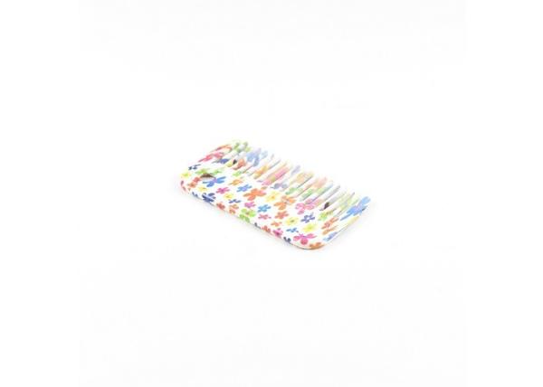 9.6cm * 5cm Horse Grooming Comb Hot Stamping Small Flower Pattern