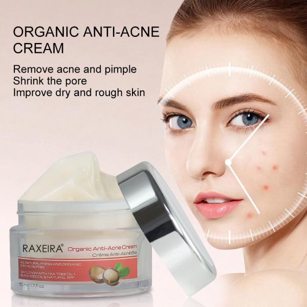 Organic Anti Acne Cream For Face With Macadamia Seed  Jojoba Seed Oil