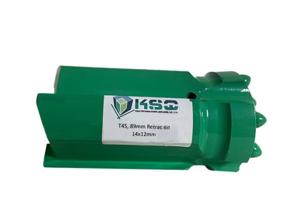 Hard Water Well Drill Bits T45 89mm Ballistic Mining Drill Bits  4 Flushing Holes