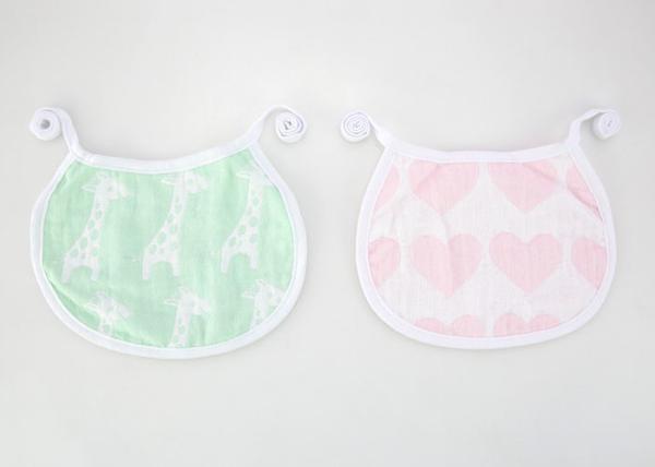 2pk Jacquard Infant Baby Feeding Bibs / Toddler Drool Bibs Healthy And Safe