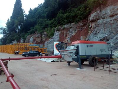High Efficiency Mobile Concrete Pump 186kw 500L Oil Tank Volume Easy Operation