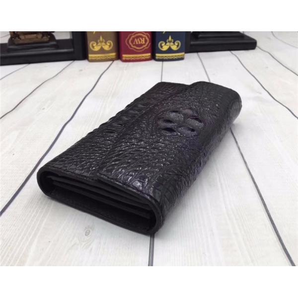 Authentic True Crocodile Skin Women's Long Chic Wallet Female Card Holders Exotic Real Alligator Leather Lady Clutch