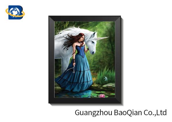 30 X 40 Cm 3D Lenticular Pictures With PS Frame / Custom Lenticular Printing