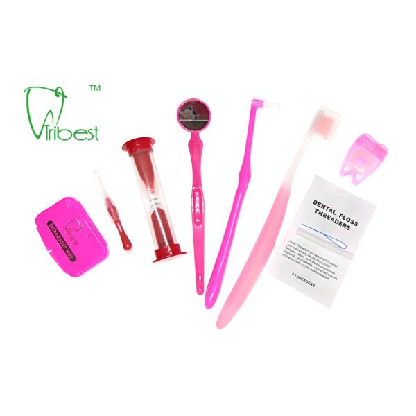 8 In 1 Oral Care Hygiene Orthodontic Cleaning Kit With Toothbrush