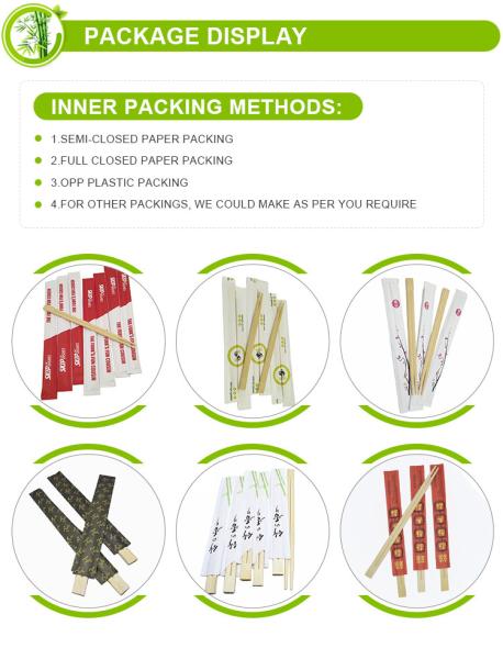 Giveaways Custom Print Logo Pouch Disposable Bamboo Chopsticks CLASSIC Design Style