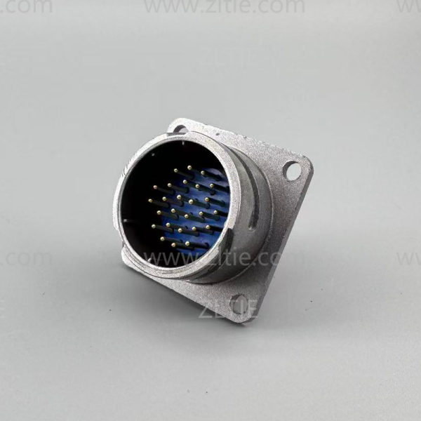FQ24 Series 26-Pin Square Flange Male Socket FQ24-26ZJ