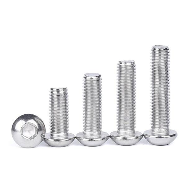SS304  Stainless Steel Hex Socket Button Head Screw A2-70 Pan Head Socket Bolt