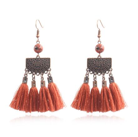 Fashion Bohemian Tassel Earrings Drop Earrings