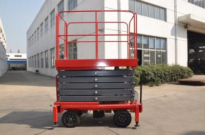 O manual que empurra o móbil Scissor o elevador 9 da altura de elevador hidráulico medidores de carga da tabela 500Kg