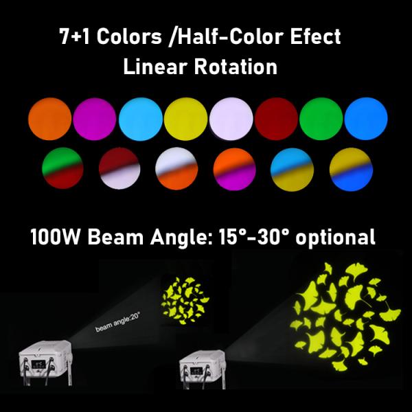 100w Custom Gobo Projector Ip65 High Brightness Advertising Led Outdoor Christmas Gobo Logo Projector Advertising Lights