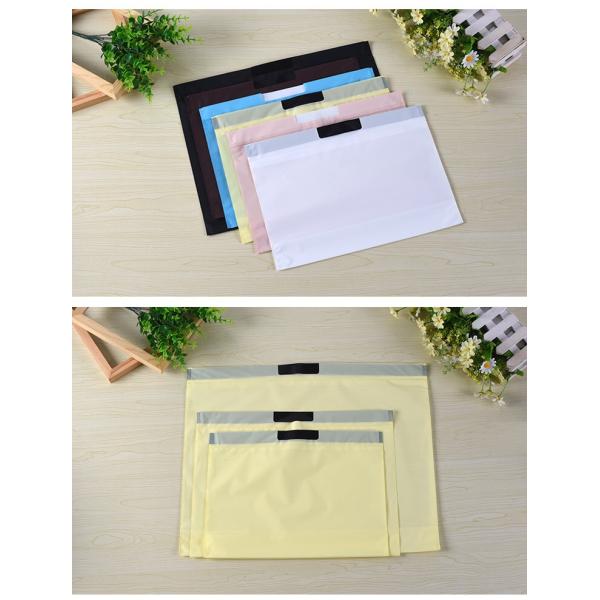 Promotion hanging waterproof drawstring compostable Beam Mouth PE Plastic Clothes Drawstring Shopping Bags